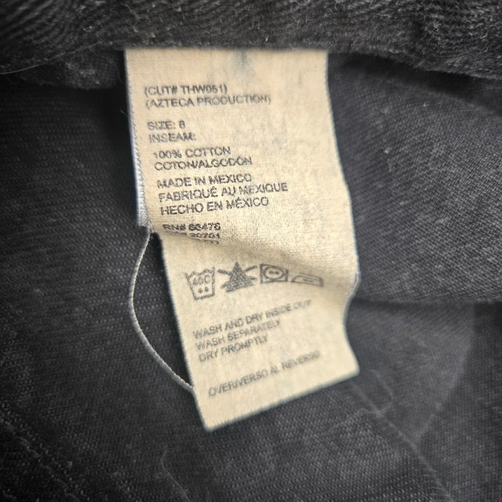 Tommy Hilfiger Jeans Womens Black Straight Leg Striped Waistband Denim High Rise